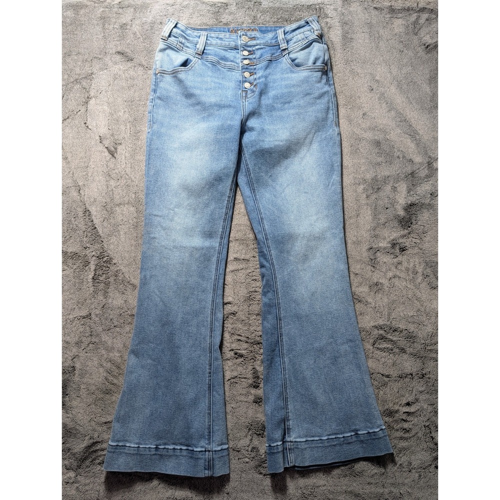Rock & Roll Denim Button Fly Flare Jeans Women's Size 30 Medium Wash - Picture 1 of 13